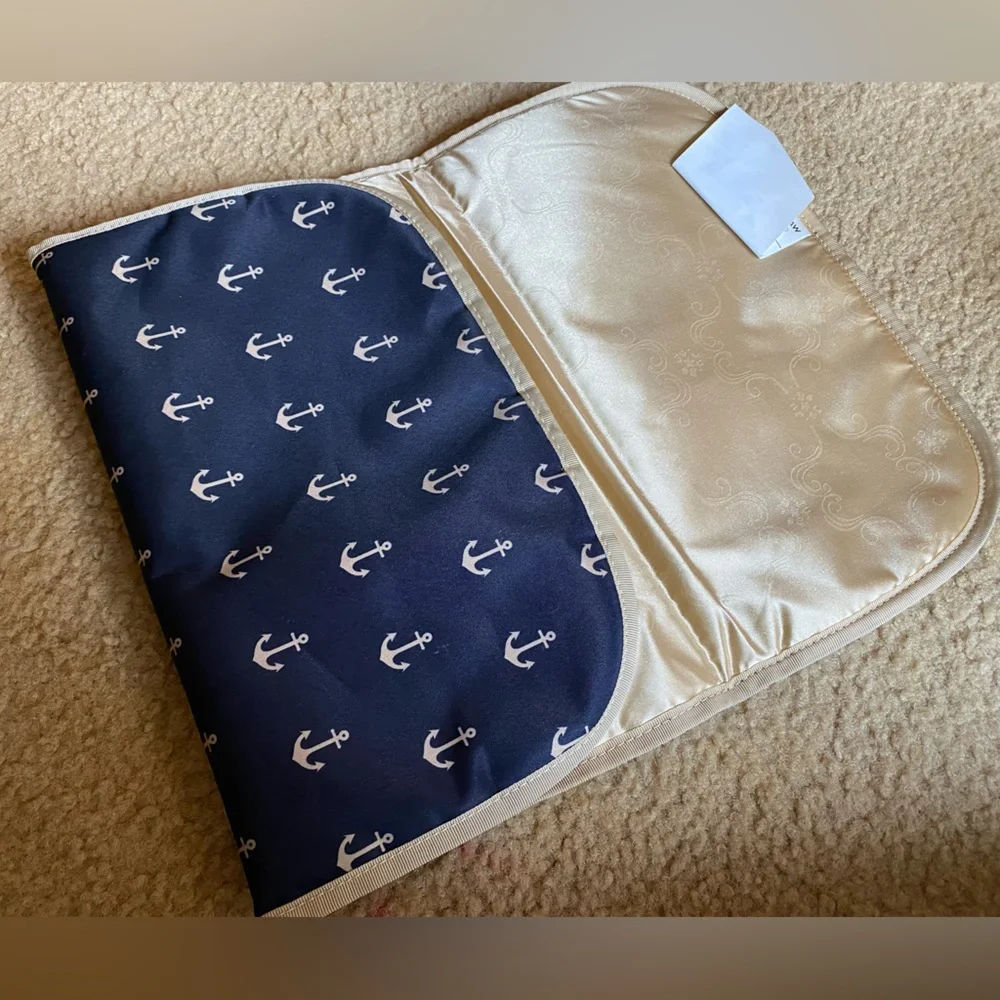 Ju-Ju-Be Navy and Gold Anchor Print Diaper bag
